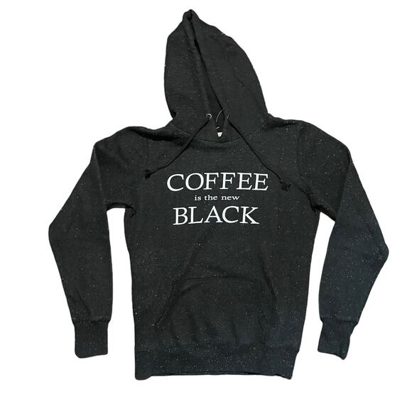 Coffee is the New Black Hoodie Size S - Picture 1 of 4